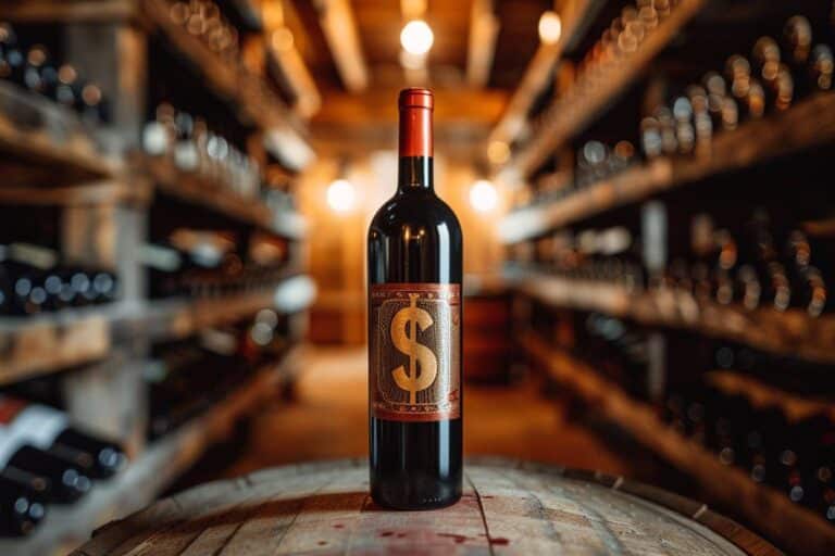 investissement vin : bouteilles de vin précieuses alignées sur une étagère