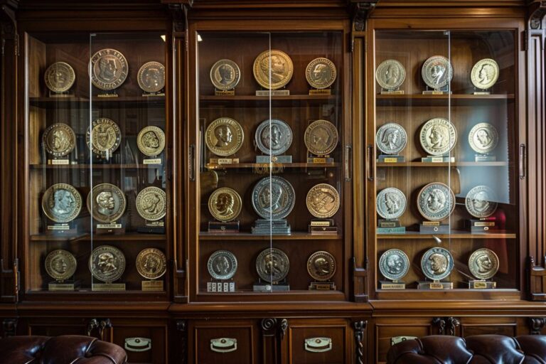 pièces de monnaie antiques : collection de pièces anciennes en métal précieux