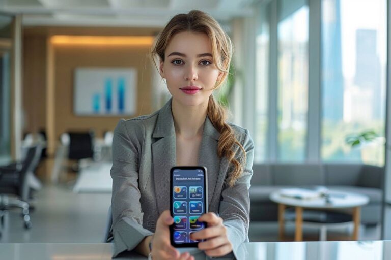 banque en ligne pro : illustration de services bancaires en ligne sur un écran digital