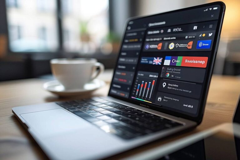 banque en ligne : interface moderne d'une application bancaire en ligne