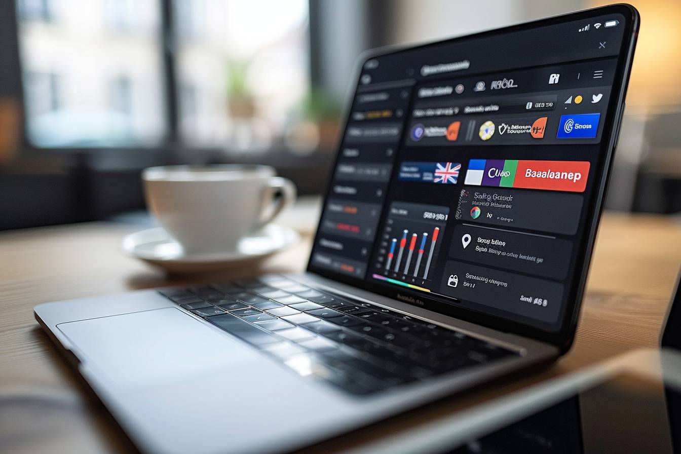 banque en ligne : interface moderne d'une application bancaire en ligne