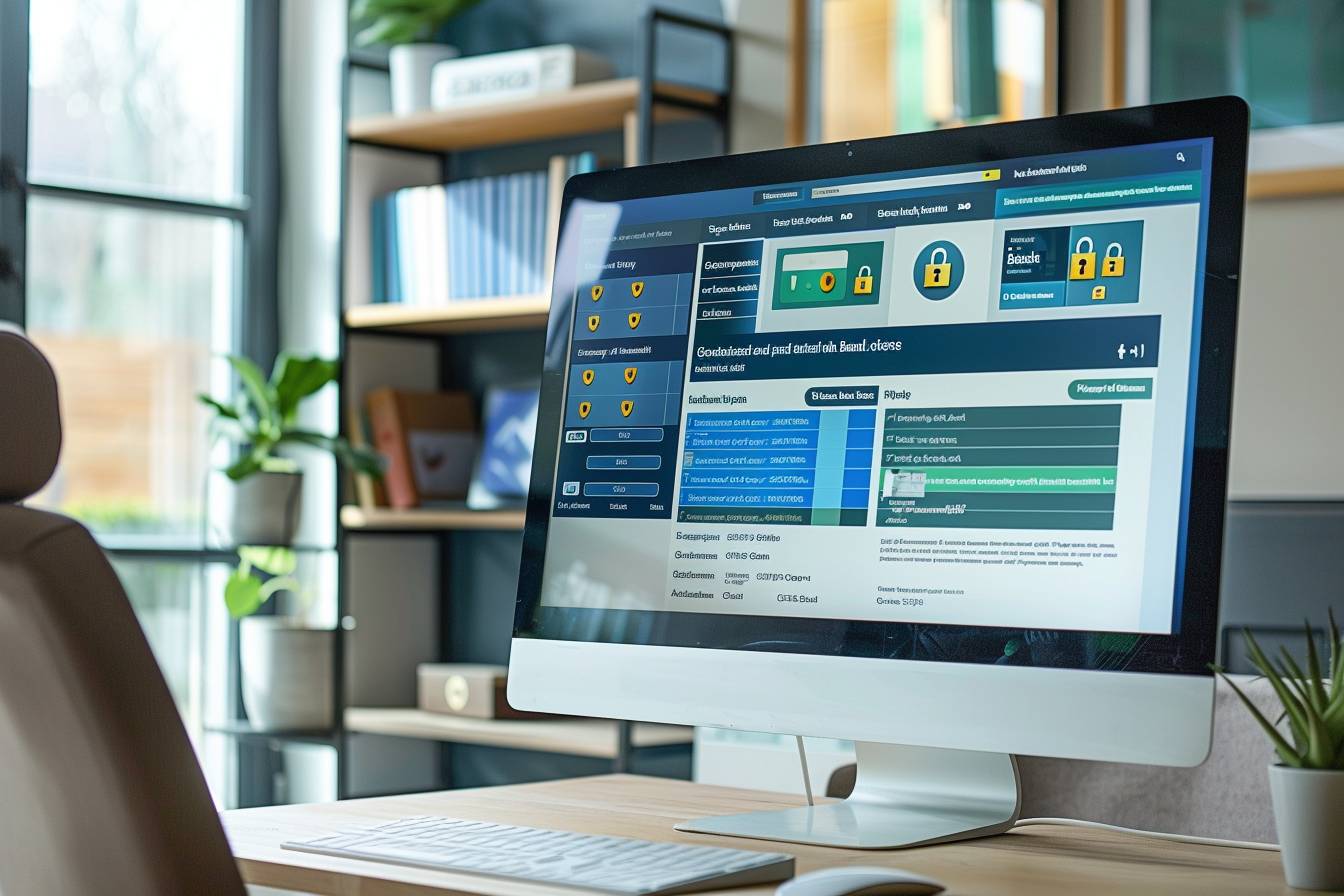 banque en ligne fiable : illustration d'une banque en ligne sécurisée sur smartphone