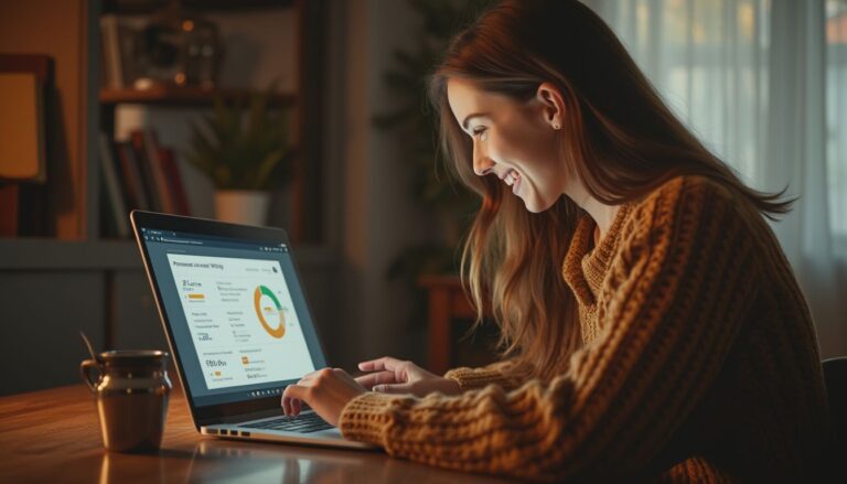 prêts personnels : illustration d'une personne utilisant une application bancaire mobile
