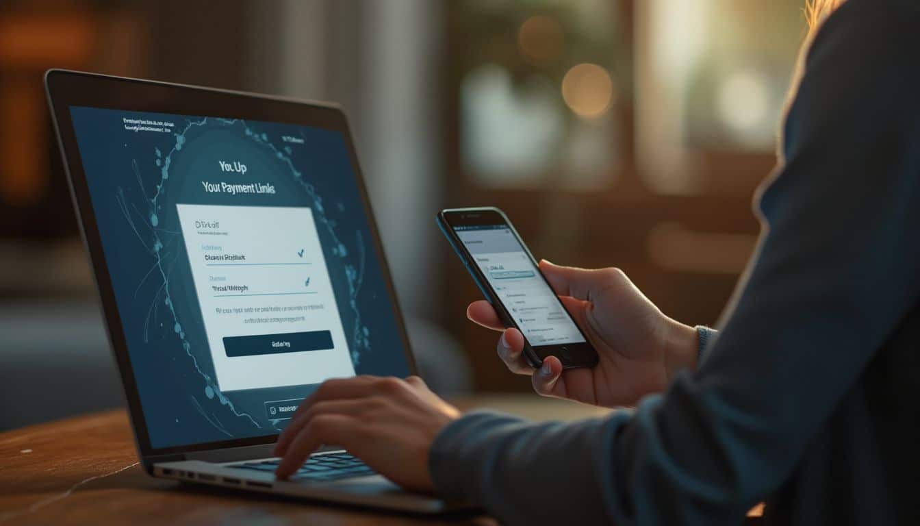 lien de paiement : illustration d'un lien de paiement en ligne sur un écran d'ordinateur