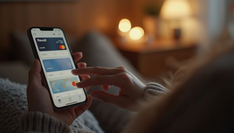 paiement en plusieurs fois : illustration de la fonction de paiement échelonné avec Revolut sur smartphone