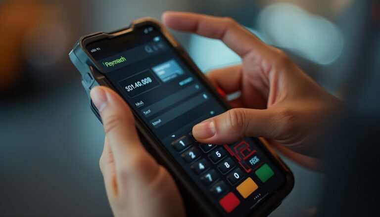 terminaux de paiement virtuels : interface de terminal de paiement virtuel sur un ordinateur portable