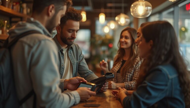 terminaux SumUp : terminal de paiement mobile SumUp utilisé par un commerçant