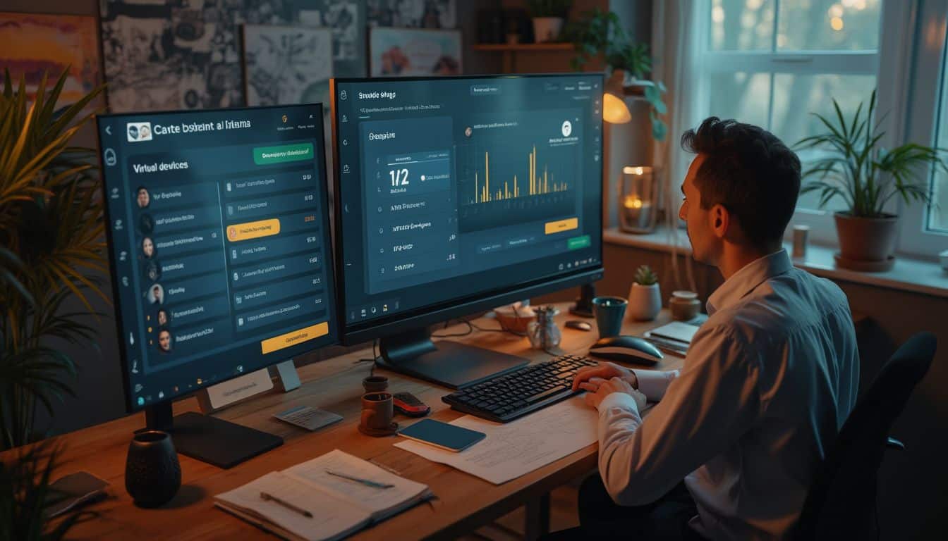 terminal de paiement virtuel : écran affichant une interface de paiement en ligne
