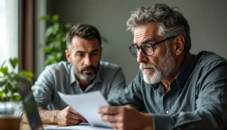 dotation aux provisions : illustration d'un comptable analysant des documents financiers