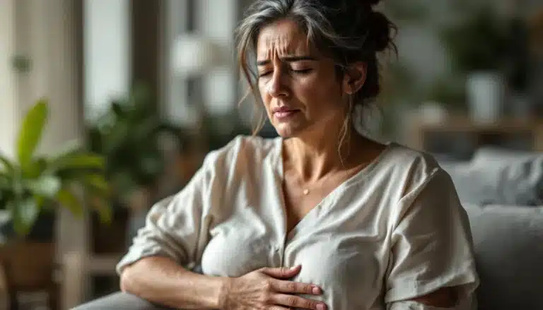 douleurs vésicule biliaire stress : illustration de douleur abdominale liée au stress