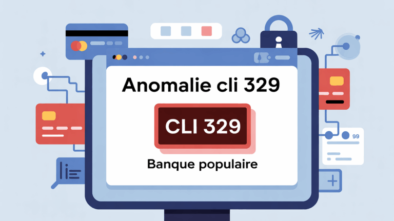anomalie CLI 329 : illustration d'un écran d'erreur bancaire en ligne
