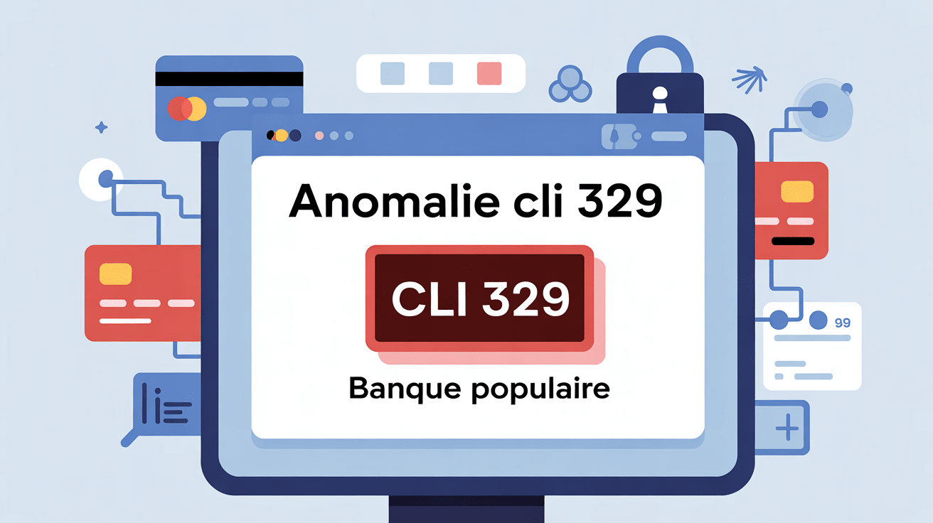 anomalie CLI 329 : illustration d'un écran d'erreur bancaire en ligne