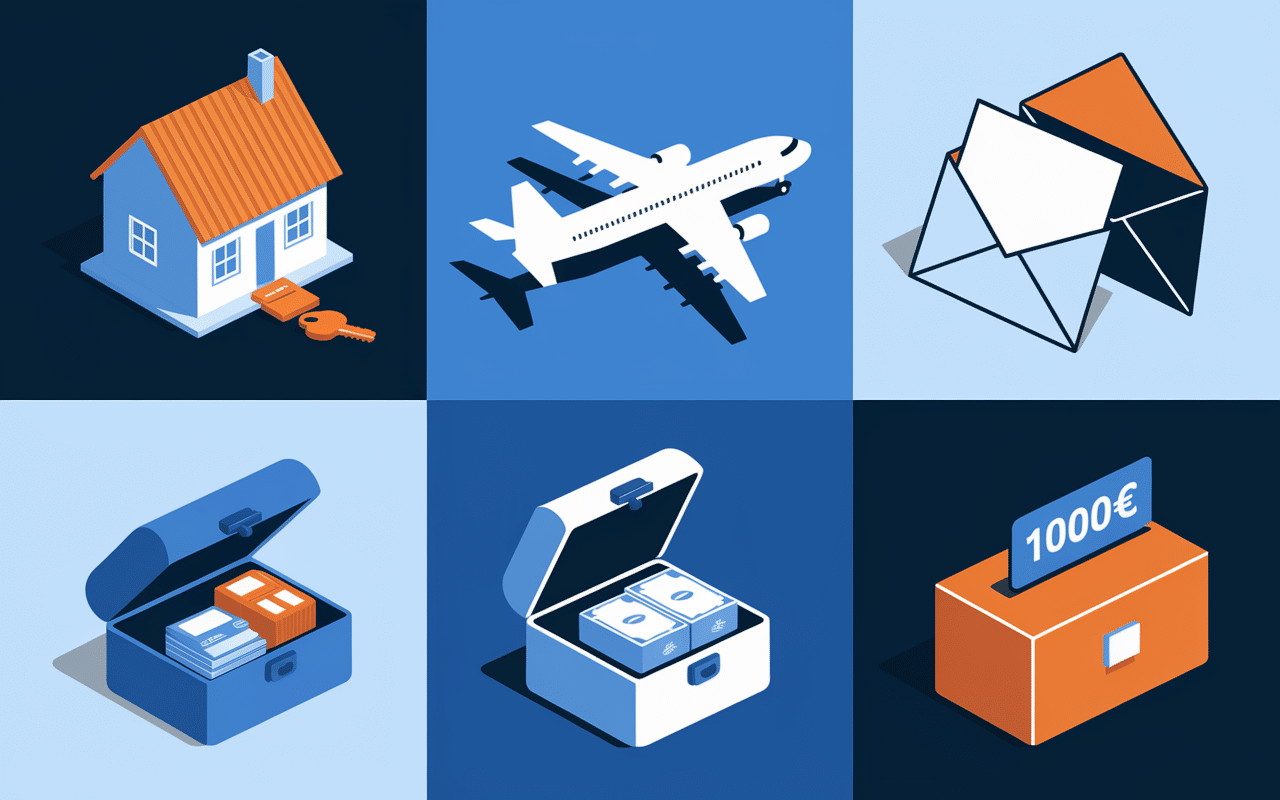 illustration cas d usage attestation de provenance de fonds avec maison et avion