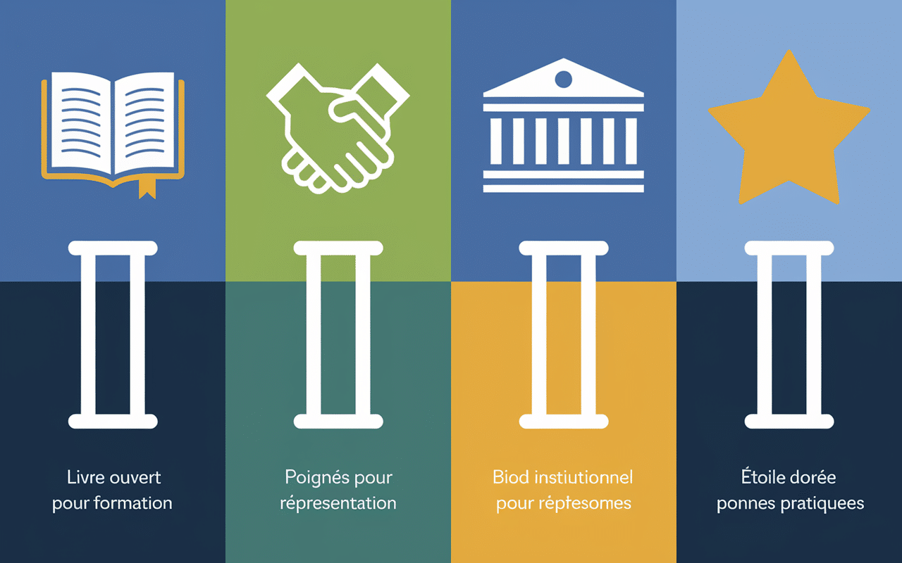 Infographie piliers missions commercial finance association