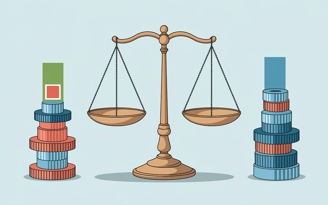 Balance avec pièces graphique comparaison compte à terme boursorama