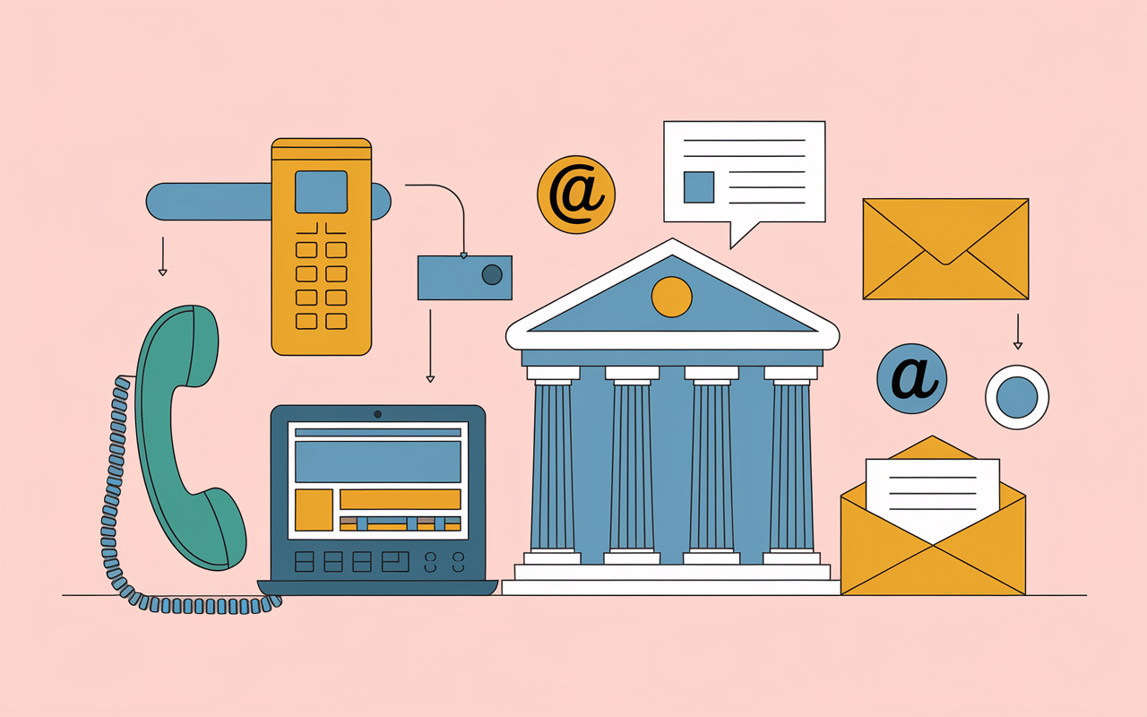 illustration contact cacmds telephone ordinateur enveloppe