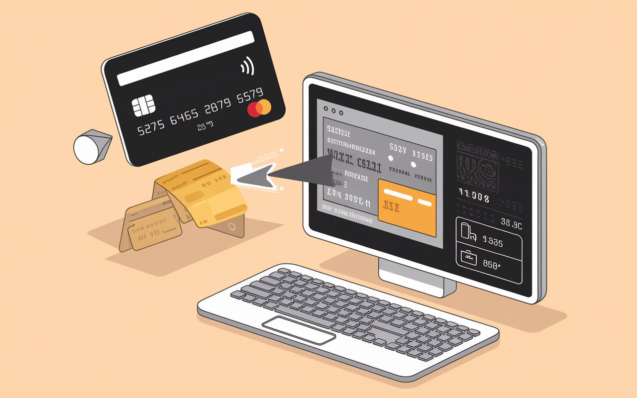 Schema generation carte virtuelle e carte bleue banque populaire