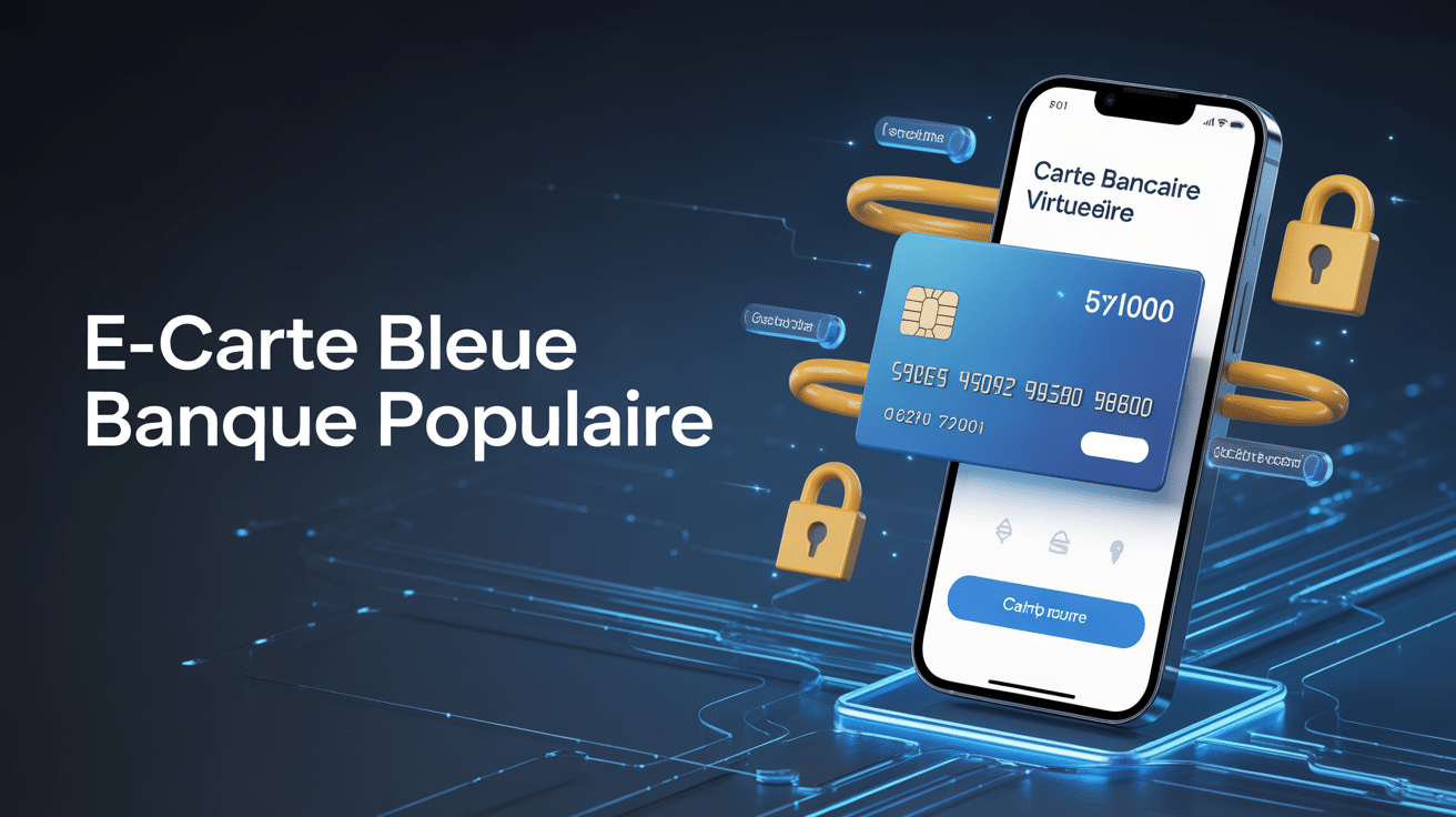 Smartphone e carte bleue banque populaire securite numerique