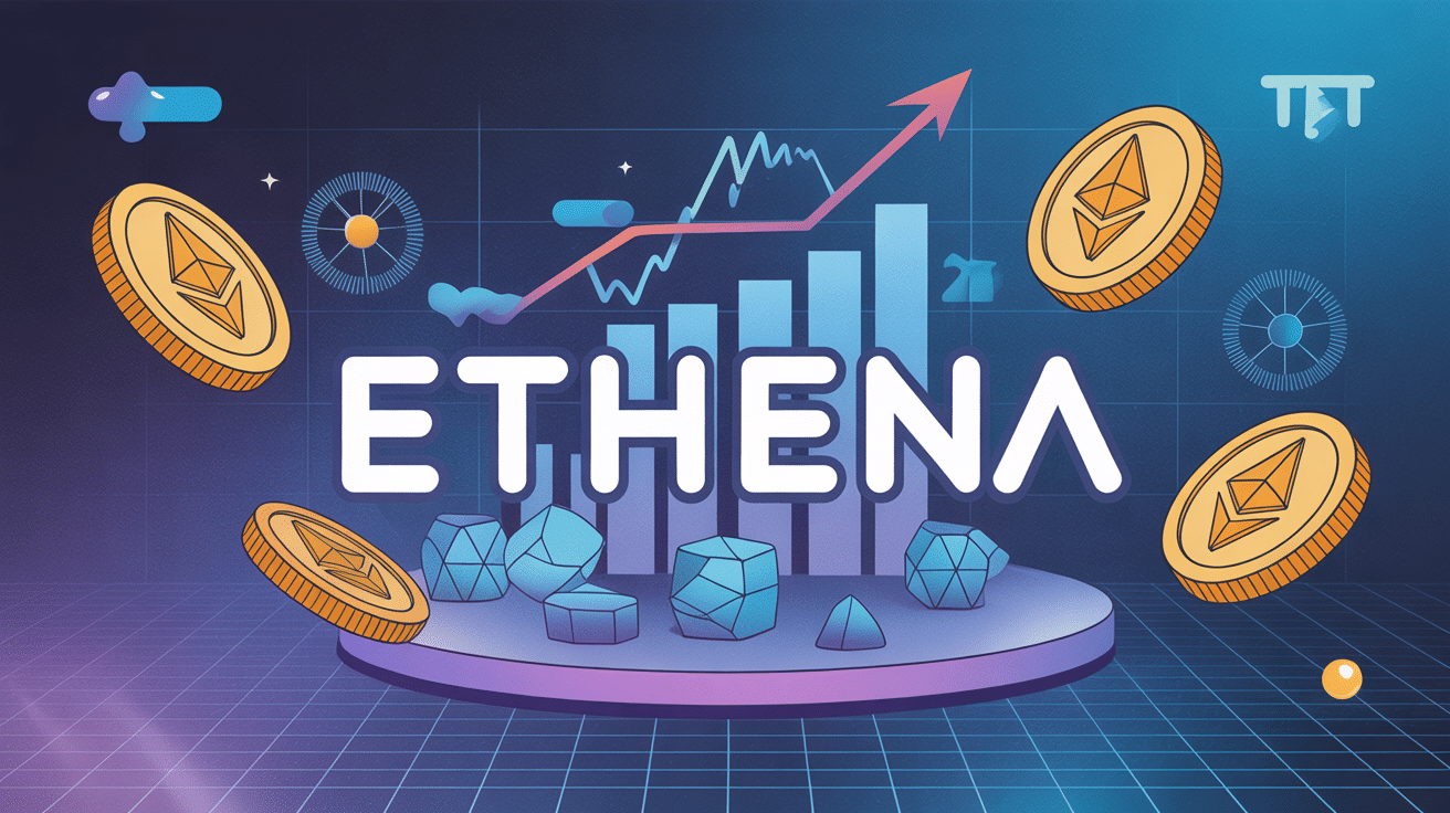 Ethena : représentation graphique du protocole stablecoin décentralisé Ethena avec son token de gouvernance ENA