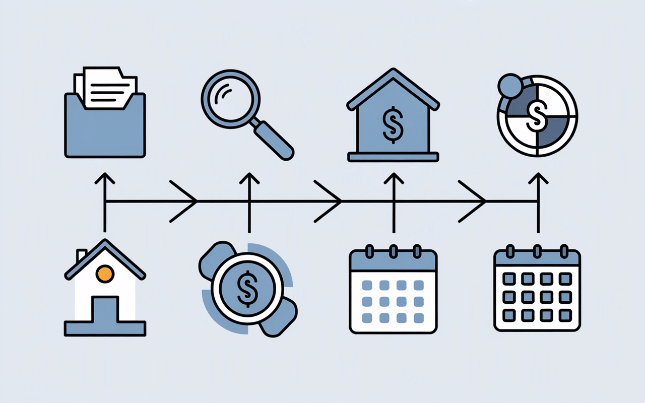 Illustration processus lender processing en 7 étapes