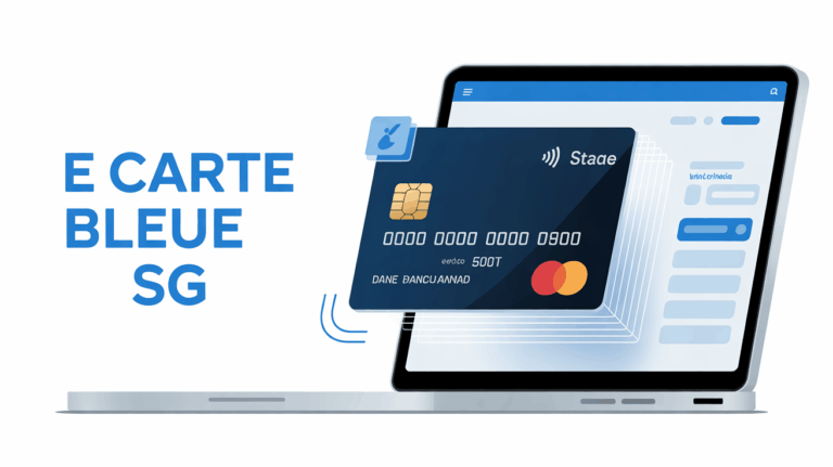 Carte virtuelle SG moderne avec elements numeriques et cadenas