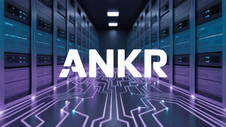 Ankr : illustration de la plateforme décentralisée Web3 Ankr avec logo ANKR