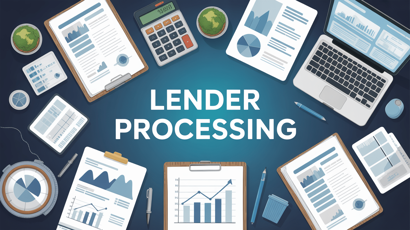 lender processing : représentation du processus de traitement d'une demande de prêt