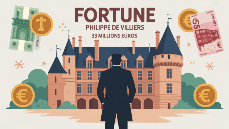 silhouette homme d affaires philippe de villiers fortune devant château historique