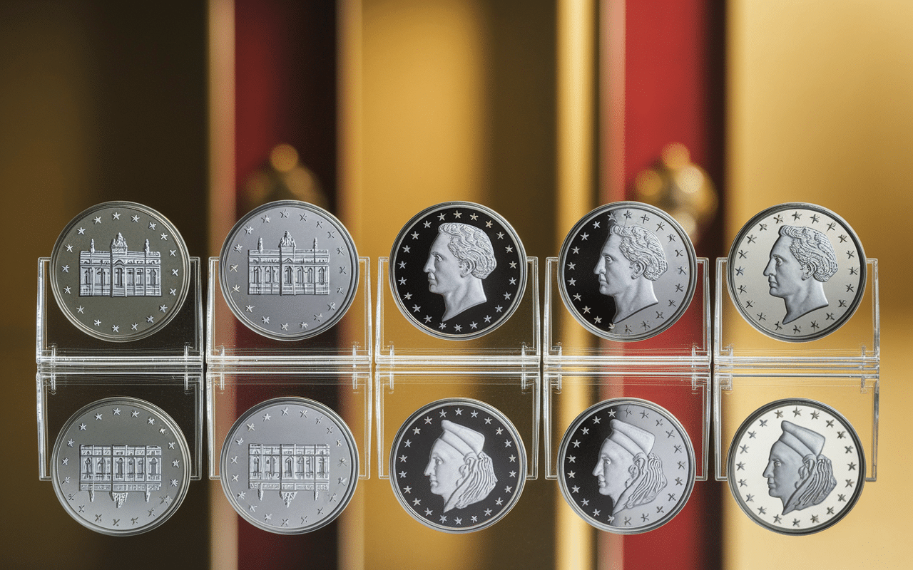 pièces commémoratives pièce de 2 euros rare qui valent cher en etuis