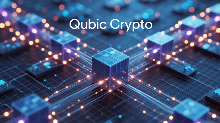 Qubic crypto : illustration représentant la rapidité et l'efficacité de la blockchain Qubic