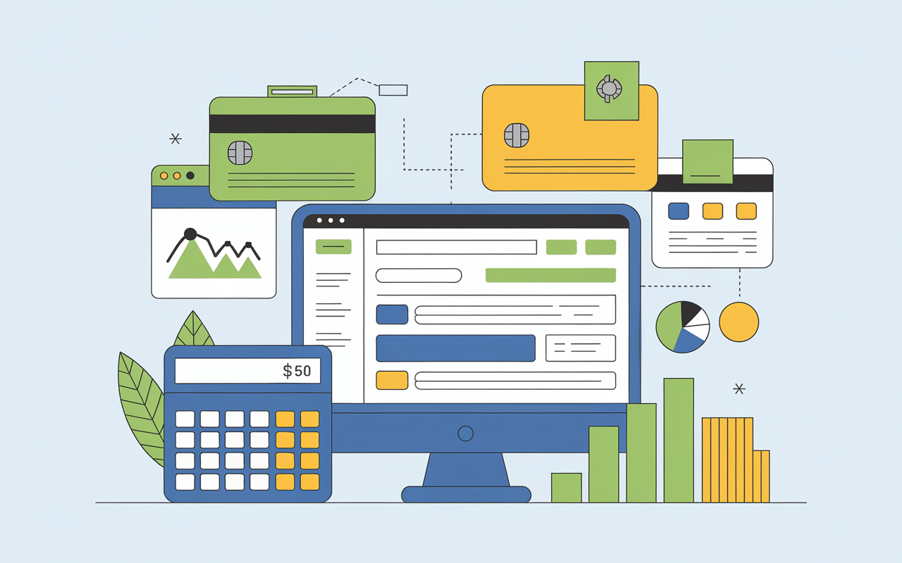 illustration services bancaires cacmds ordinateur carte paiement