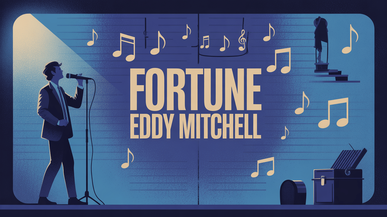 fortune eddy mitchell illustration chanteur scene et richesse