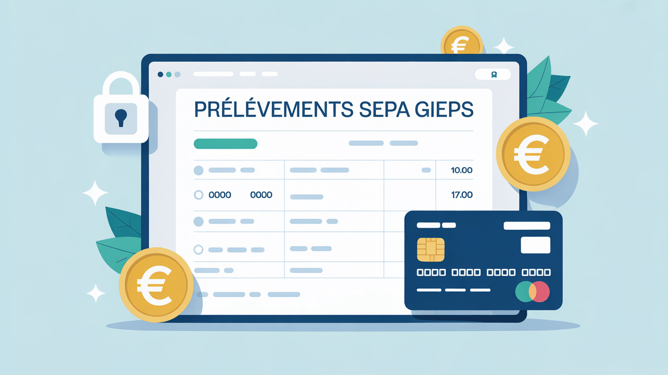 Illustration de prélèvements SEPA GIEPS bancaires