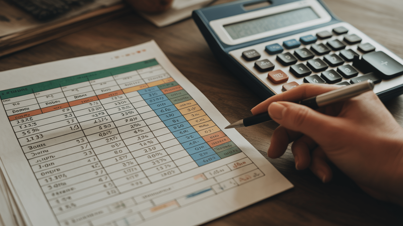 colonnes excel interets compte courant taux