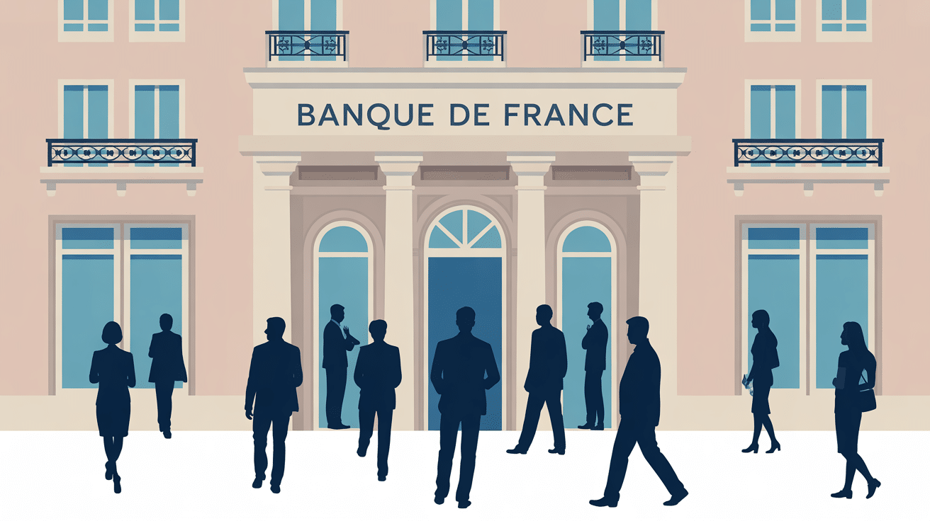 Facade Banque de France institution et clients