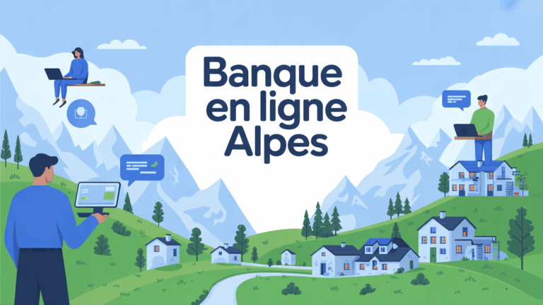 Agence Banque en ligne Alpes paysage alpin digital