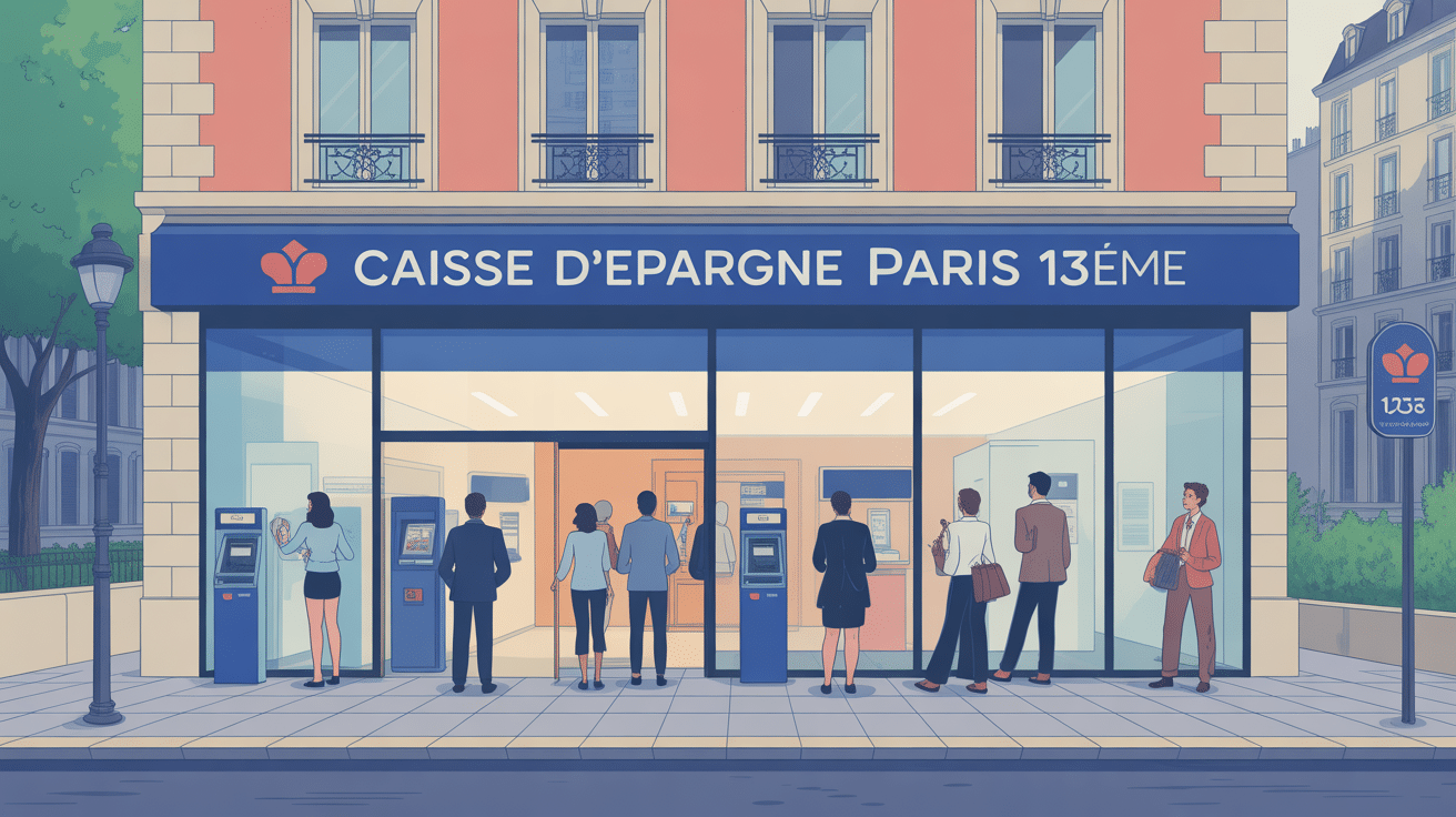 Illustration agence Caisse d'Epargne Paris 13eme