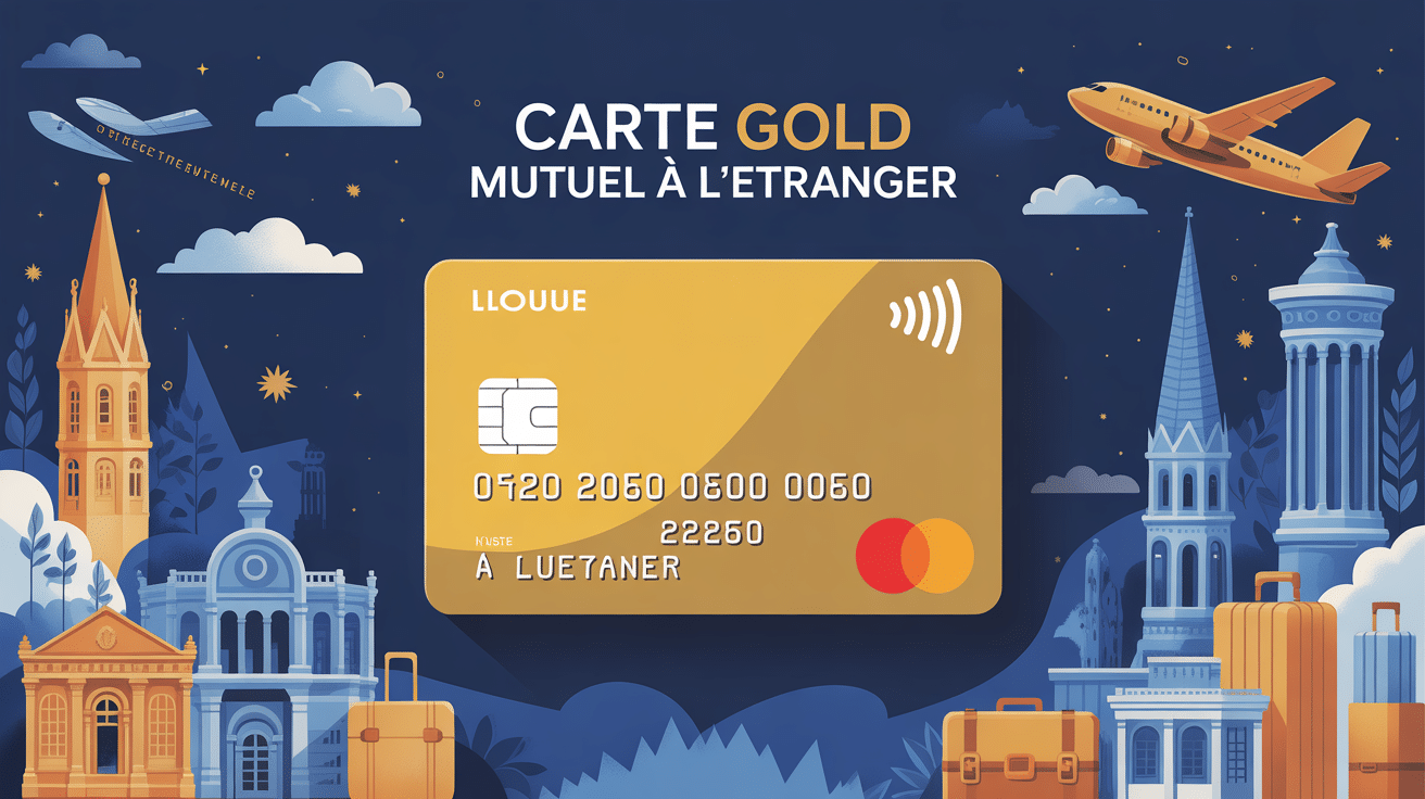 Visuel carte Gold Crédit Mutuel sur fond monuments et voyage