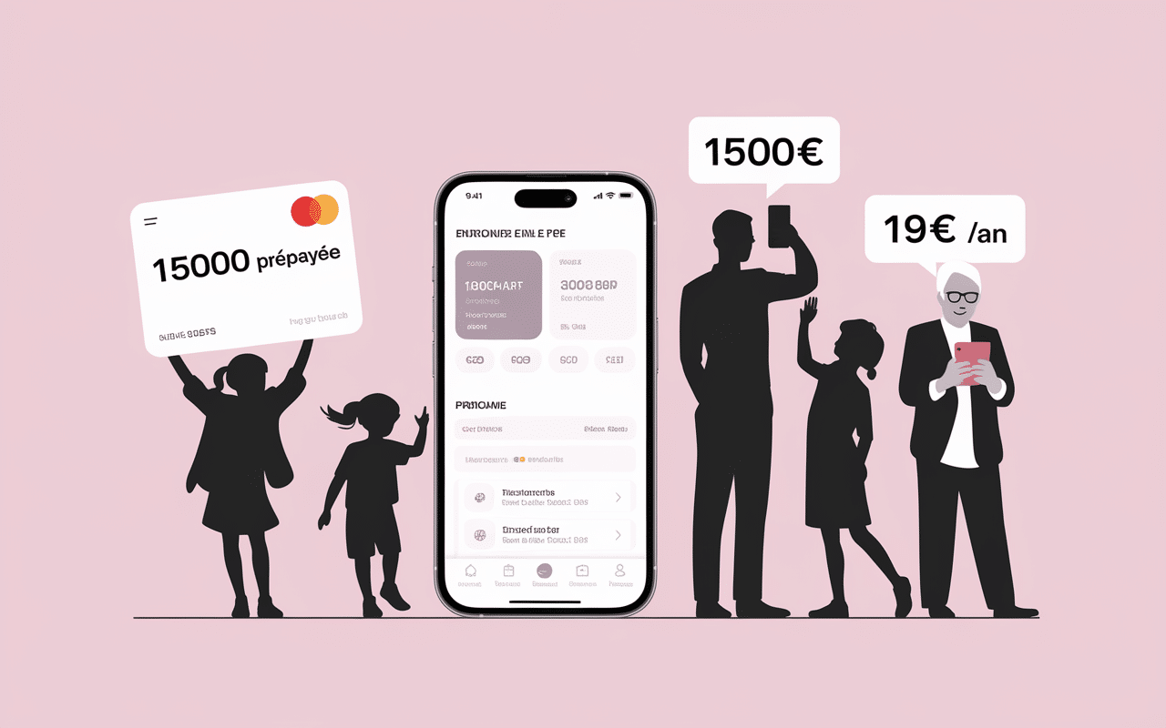 Carte prépayée La Banque Postale, contrôle budget famille, appli mobile, plafond 1500 euros