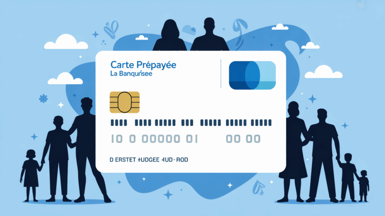 Carte prépayée La Banque Postale, gestion budget simple et sécurisée, ambiance digitale