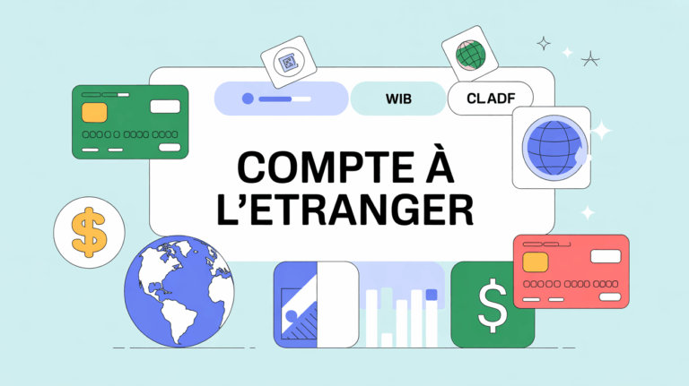 illustration moderne compte à l'étranger gestion paiement