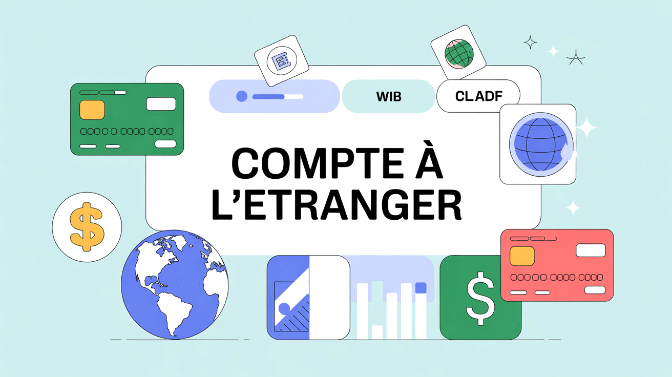 illustration moderne compte à l'étranger gestion paiement