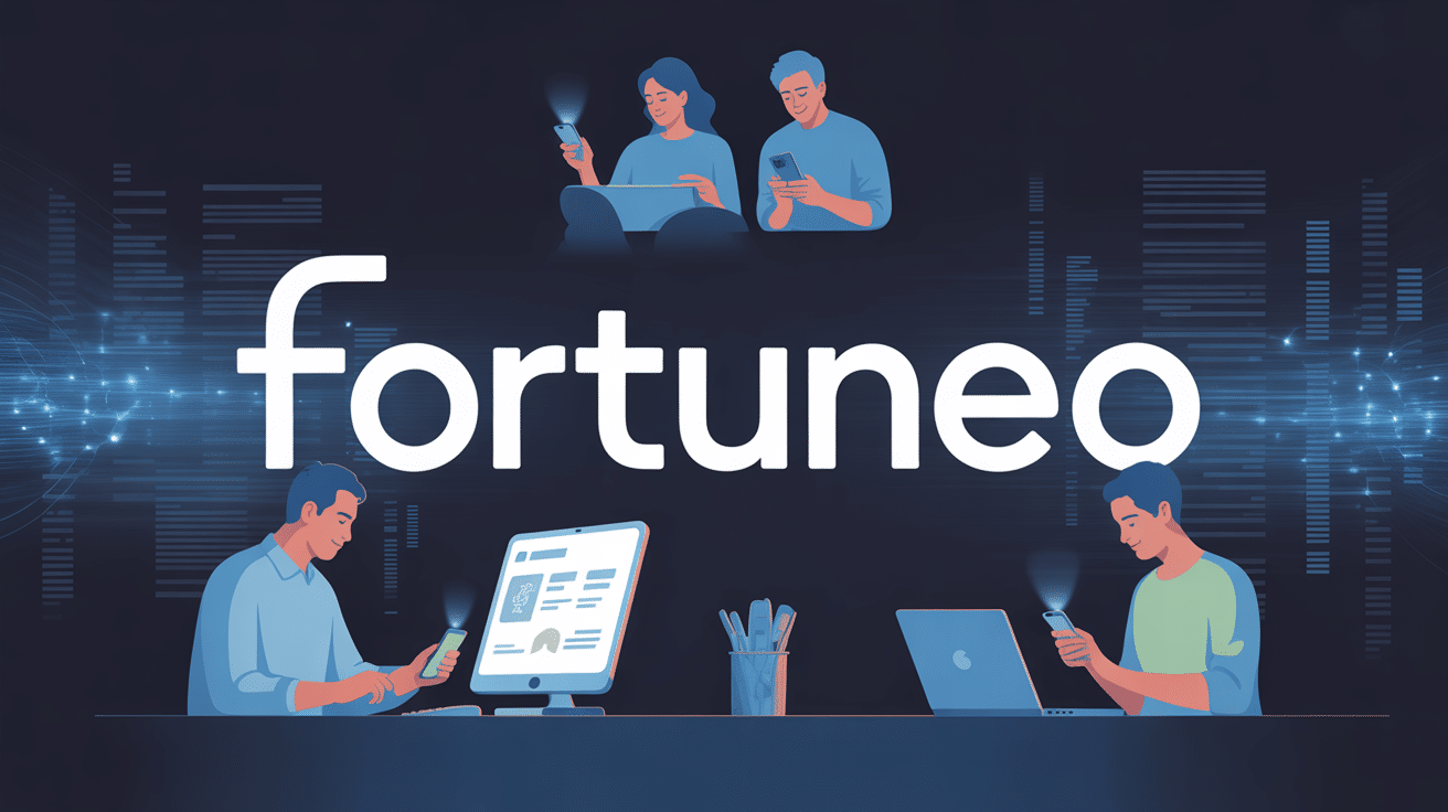 Illustration Fortuneo gestion argent famille et jeunes