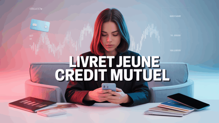 Illustration Livret Jeune Credit Mutuel devant tirelire