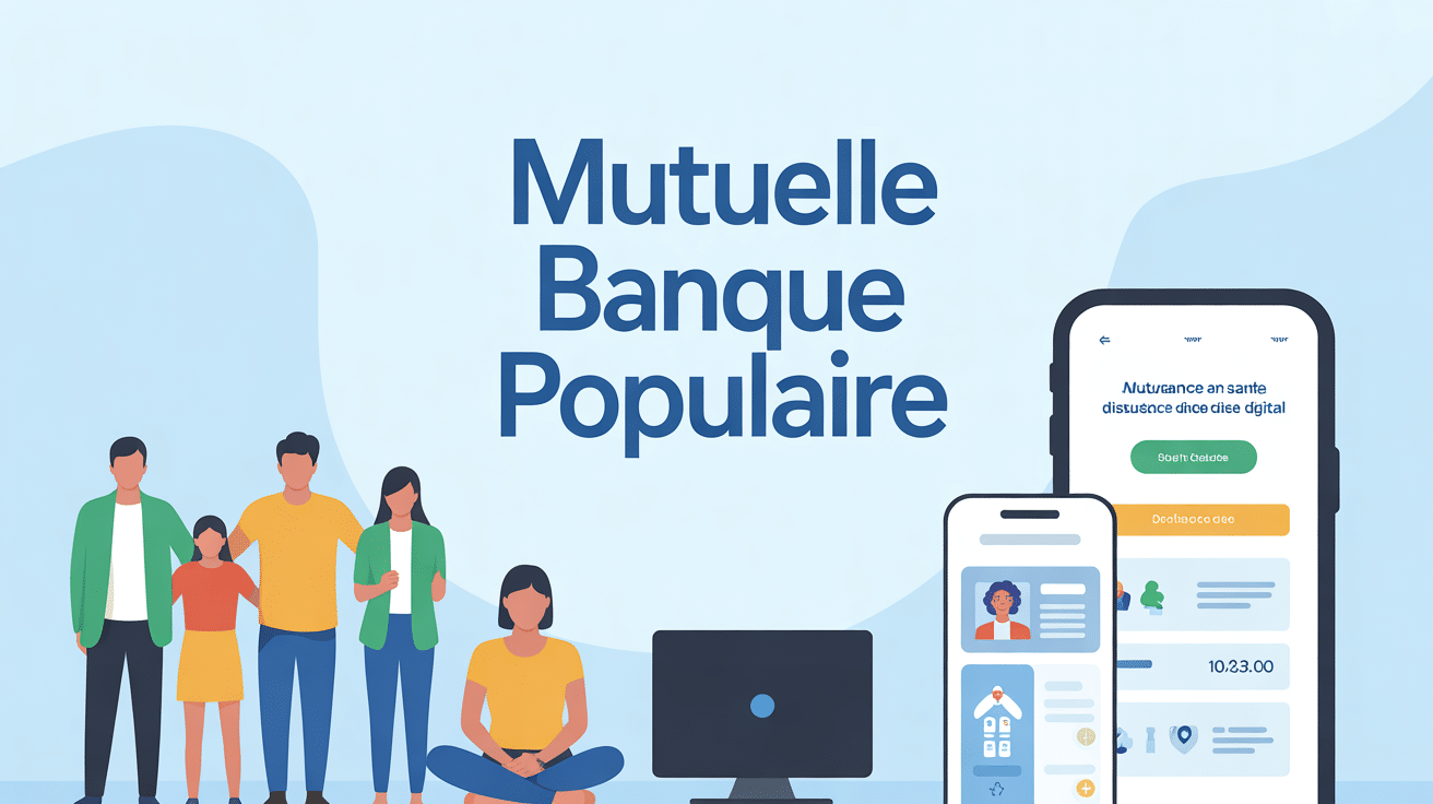 Famille devant ordinateur simulateur mutuelle Banque Populaire