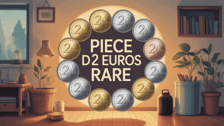 illustration pieces 2 euros rares cercle or argent