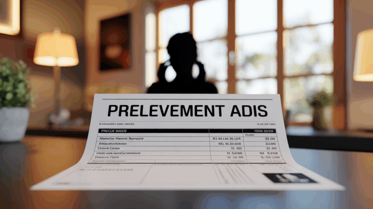 Relevé bancaire prélèvement ADIS explication