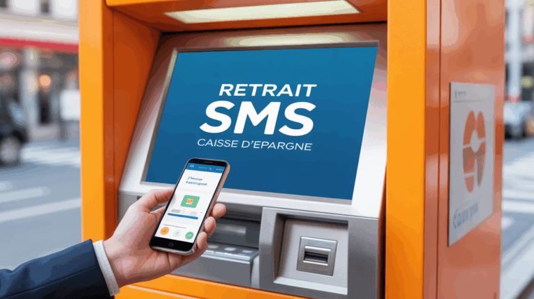 Retrait SMS Caisse d'Epargne via smartphone distributeur