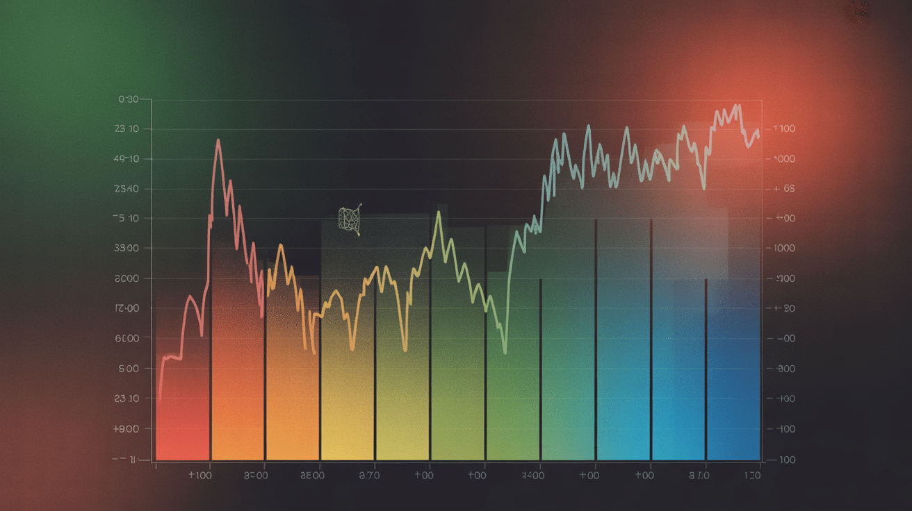 Graphique SMI oscillant -100 à +100, zones +40/-40, illustration technique