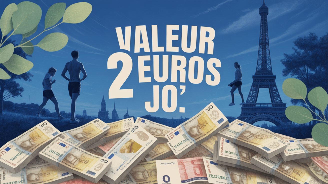 valeur 2 euros JO pile de pieces visuel paris